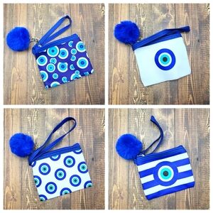 💕3/$15💕 Evil Eye Coin Pouch w/Pom Pom
